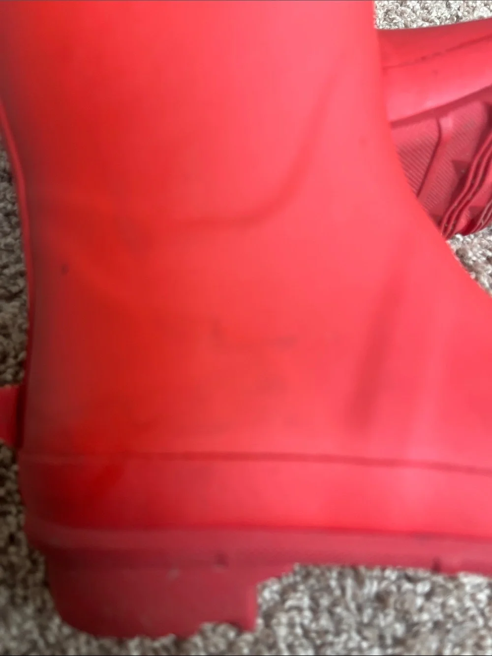 Mini Boden Red Kids Rain Boots with Multicolor Stripes